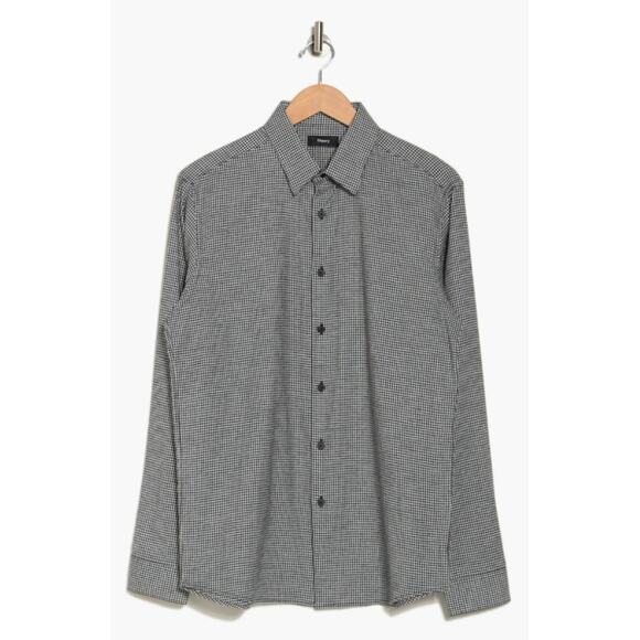 Theory Irving Gingham Overdye button Down - Picture 3 of 3